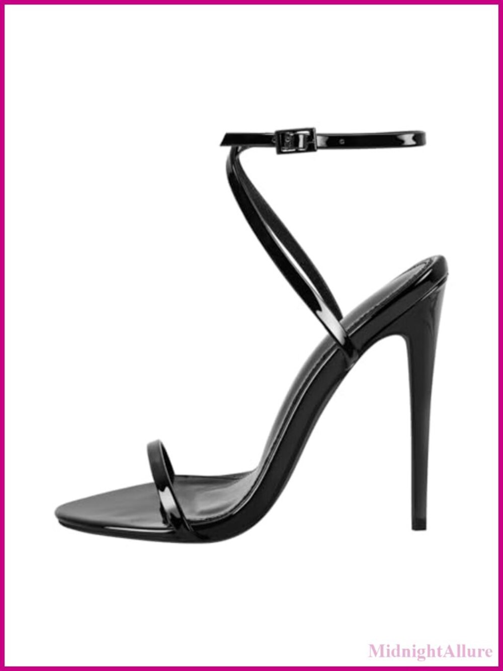 Stiletto High Heeled Sandals Open Toe Ankle Strap Buckle Dress Heels